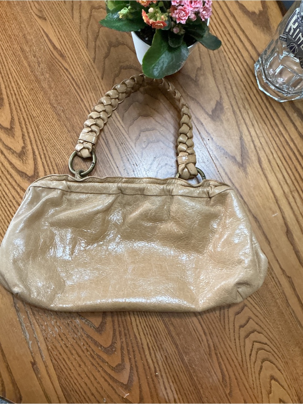 HOBO Braided-Handle Shoulder Bag in Light Tan
